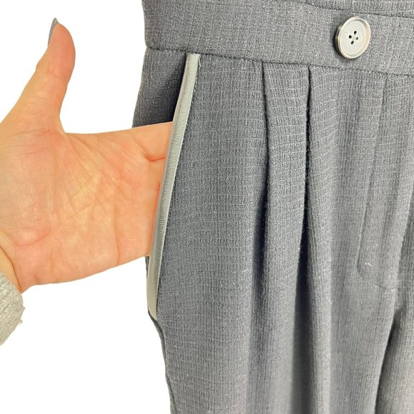 NWT Sea New York SZ 4 Leather Trim Double Breasted Jumpsuit - Picture 7 of 9